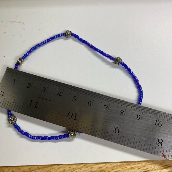 Bracelet, Ankle Beaded Floral•Flower Power Y2K - Picture 2 of 2